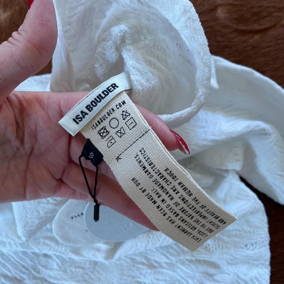 NWT - ISA BOULDER Lace Body Glove Turtleneck Crop Top - Picture 4 of 5